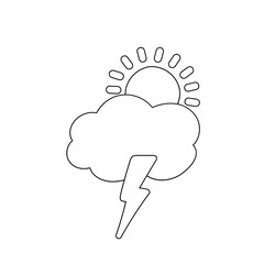 weather icon set sun rain thunderstorm dew wind snow cloud night sky for forecast