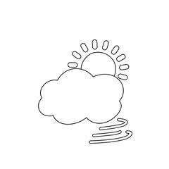 weather icon set sun rain thunderstorm dew wind snow cloud night sky for forecast