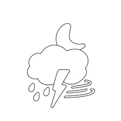 weather icon set sun rain thunderstorm dew wind snow cloud night sky for forecast