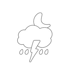 weather icon set sun rain thunderstorm dew wind snow cloud night sky for forecast