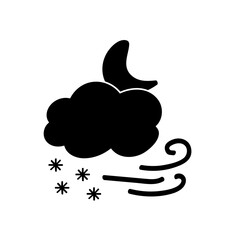 weather icon set sun rain thunderstorm dew wind snow cloud night sky for forecast
