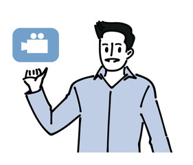 人物 ビジネスおしゃれイラスト素材