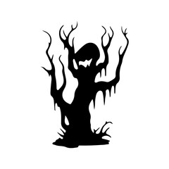 Haunted Tree Black Shadow Scary Horror
