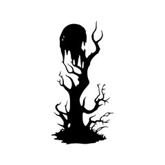 Haunted Tree Black Shadow Scary Horror
