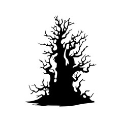 Haunted Tree Black Shadow Scary Horror
