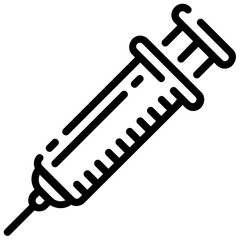 anesthsia injection outline vector icon