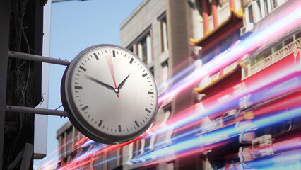 Rush hour Fast moving  evening ,Fast moving traffic drives   time lapse clock moving fast light each effect line light cg