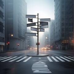 Directional guidance from well-positioned signposts - obrazy, fototapety, plakaty