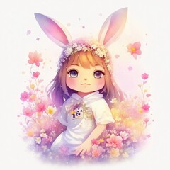 Fototapeta premium A Cute Bunny Princess