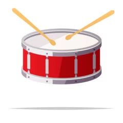 Fotobehang Snare drum vector isolated illustration © FARBAI