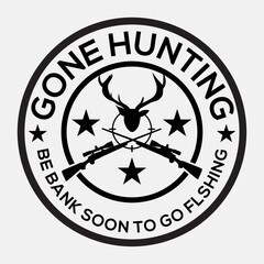Adventure Awaits: Gone Hunting"T-Shirt