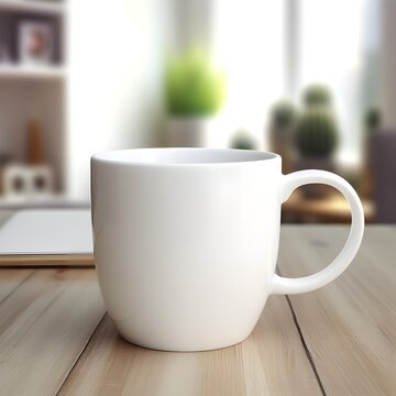 Mug positioned against a captivating and visually rich background