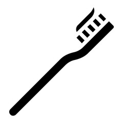 tooth brush glyph vector icon