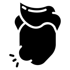 tooth pain glyph vector icon