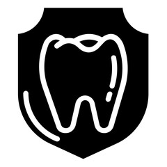 tooth protection glyph vector icon