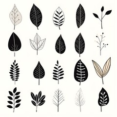 Shades of tranquility: depicting the serenity of black and white foliage