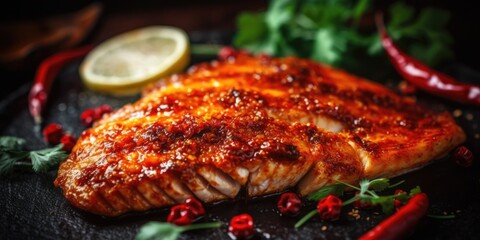 A delicious and easy spicy tilapia fillet recipe Creating using generative AI tools
