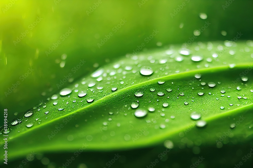 Poster green leaf background close up view. nature foliage abstract of leave texture for showing concept of