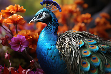 Colorful and beautiful Peacock 