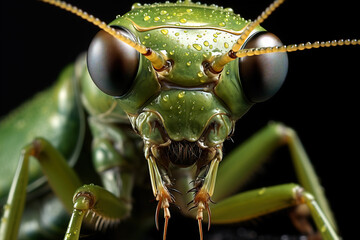 grasshopper on a leaf