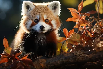 Gartenposter red panda in the forest © Jeremy
