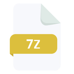 File Type 7z with paper folds