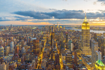 Manhattan's skyline, cityscape of New York City