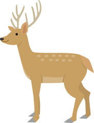 シンプルな鹿のイラスト