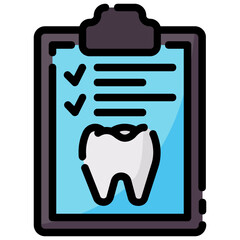 dental report filled outline vector icon