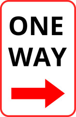 one way sign