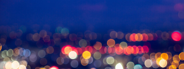 Bokeh. multicolored blurred city lights background