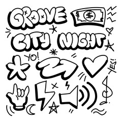 hand drawn Graffiti asset