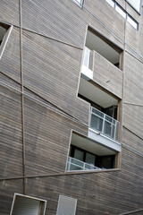 Architectural details of appartments - Harbor - Tromso - Norway