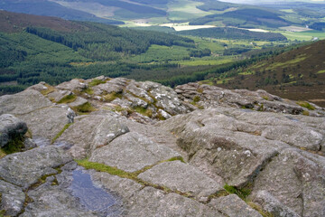 Fototapeta na wymiar View from the summit of Mither Tap - Bennachie - Aberdeenshire - Scotland - UK