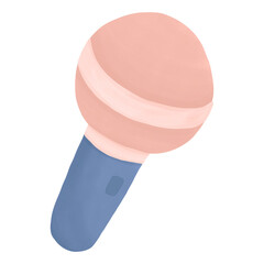 microphone style cartoon blue