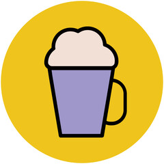Hot beverage, icon design of tea mug