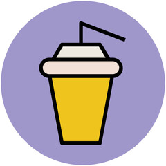 Check this flat rounded icon of glass 