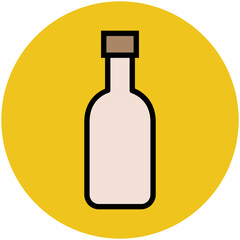 Check this flat rounded icon of glass 