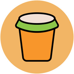 Check this flat rounded icon of glass 