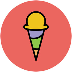 Food Colored Vector Icons