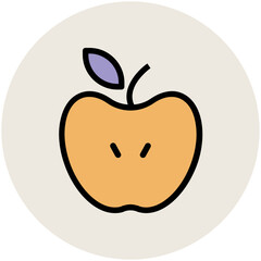 Food Colored Vector Icons