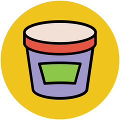 Food Colored Vector Icons