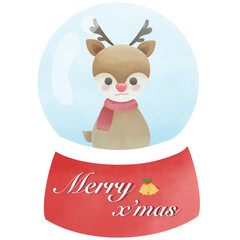  Crystal ball toy winter Reindeer Christmas