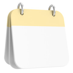 Empty calendar. 3D calendar. 3D illustration.