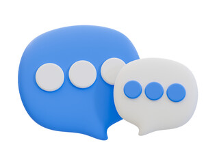 3d minimal communication icon. online social media chatting. conversation sign. talking symbol. chat icons. 3d illustration.
