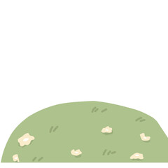 Land with flowers, kid playground, grass clipart 