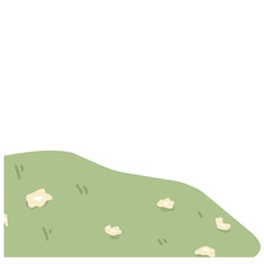 Land with flowers, kid playground, grass clipart 