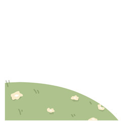 Land with flowers, kid playground, grass clipart 