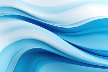 Futuristic abstract texture of blue waves flowing on a white background