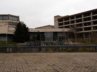 Fototapeta na wymiar An old abandonned factory in Ukraine.
